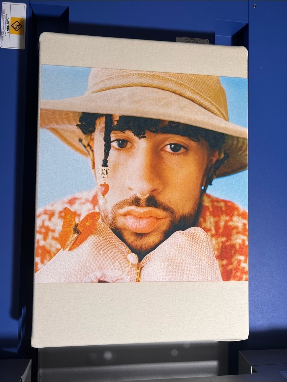 Bad Bunny Beige Canvas Print with Warm Tones - Picture 2 of 5